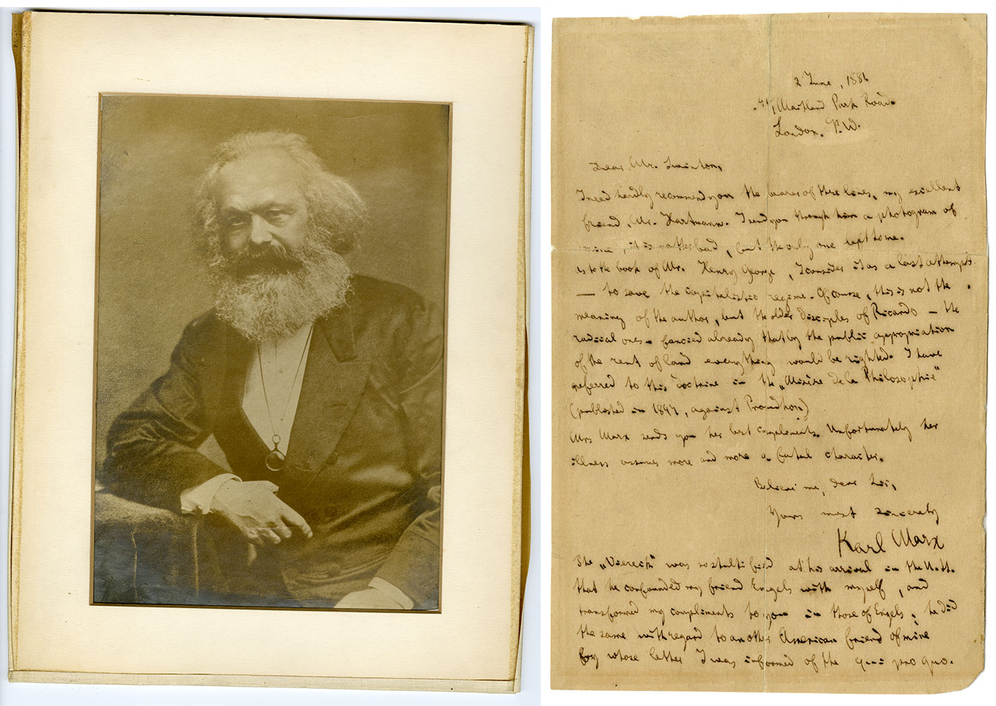 Karl Marx letter