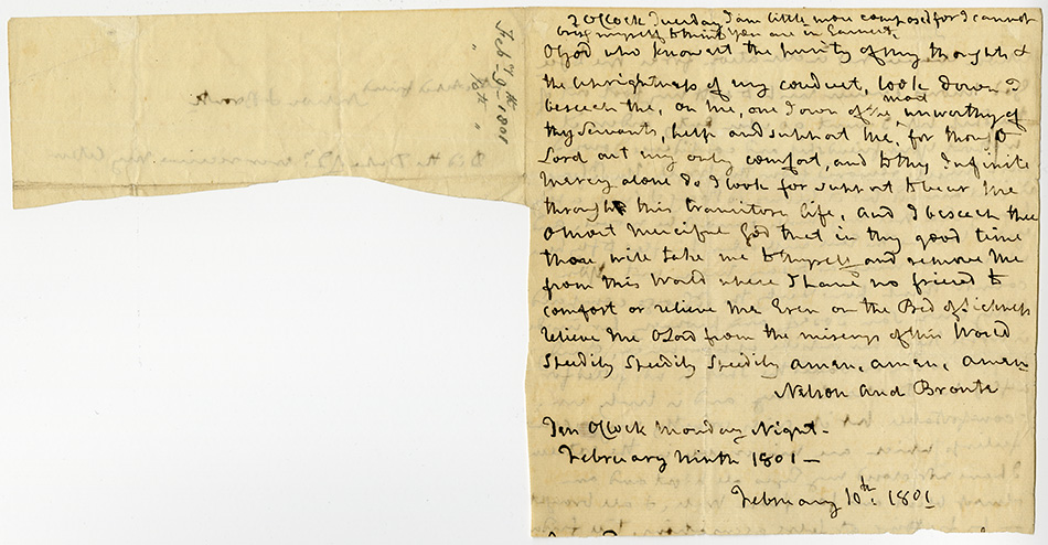 Horatio Nelson letter