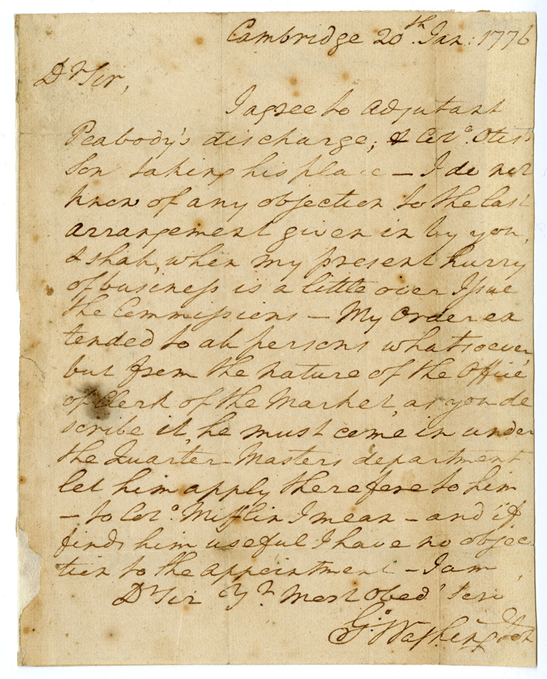 George Washington letter